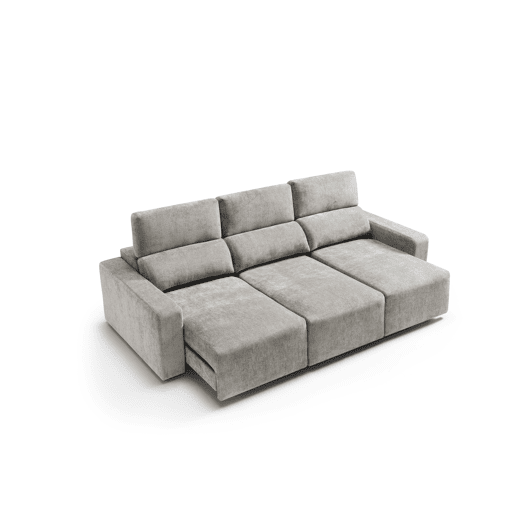 Sofá 4 lugares XL MONTBLANC cor cinza claro