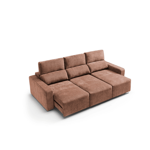 Sofá 4 lugares XL MONTBLANC cor terracota