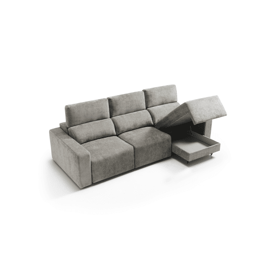 Sofá 4 lugares XL MONTBLANC cor cinza