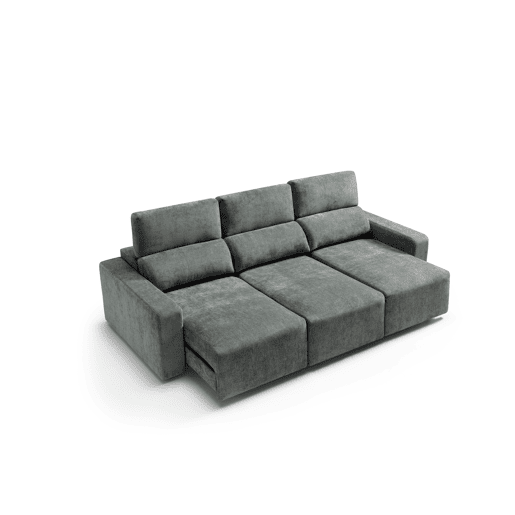 Sofá 4 lugares XL MONTBLANC cor cinza escuro