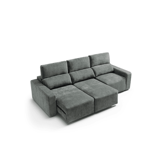 Sofá 4 lugares XL MONTBLANC cor cinza escuro