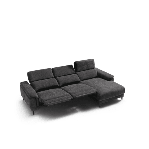 Chaise longue direita relax elétrico EOS cor cinza escuro