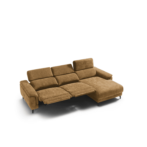 Chaise longue direita relax elétrico EOS cor mostarda Chaise longue direita relax elétrico EOS cor mostarda