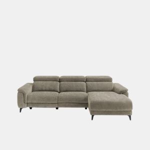 Chaise longue direita relax elétrico EOS cor bege