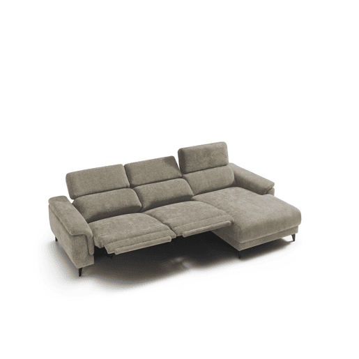 Chaise longue direita relax elétrico EOS cor bege