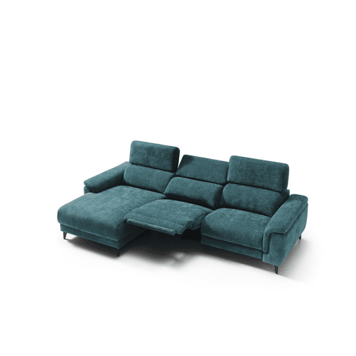 Chaise longue esquerda relax elétrico EOS cor azul Chaise longue esquerda relax elétrico EOS cor azul