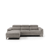 Chaise longue esquerda relax elétrico EOS cor cinza claro