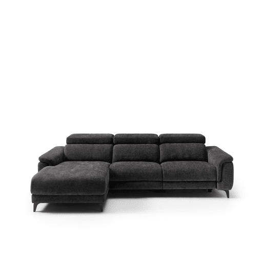 Chaise longue esquerda relax elétrico EOS cor cinza escuro