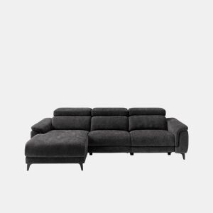 Chaise longue esquerda relax elétrico EOS cor cinza escuro