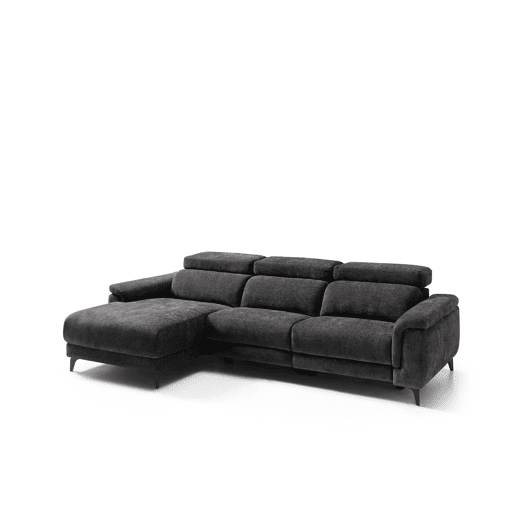 Chaise longue esquerda relax elétrico EOS cor cinza escuro