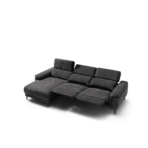 Chaise longue esquerda relax elétrico EOS cor cinza escuro