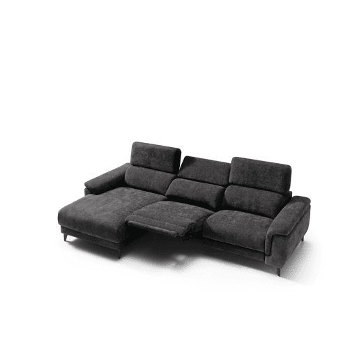 Chaise longue esquerda relax elétrico EOS cor cinza escuro