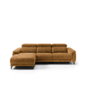 Chaise longue esquerda relax elétrico EOS cor mostarda