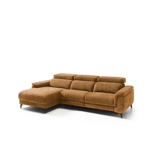 Chaise longue esquerda relax elétrico EOS cor mostarda