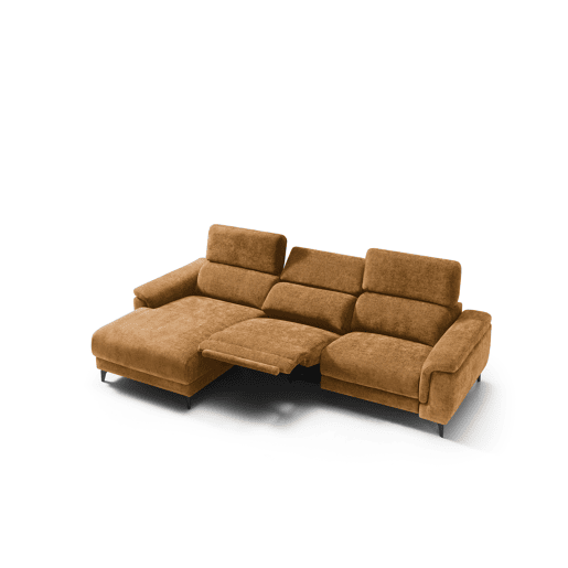 Chaise longue esquerda relax elétrico EOS cor mostarda