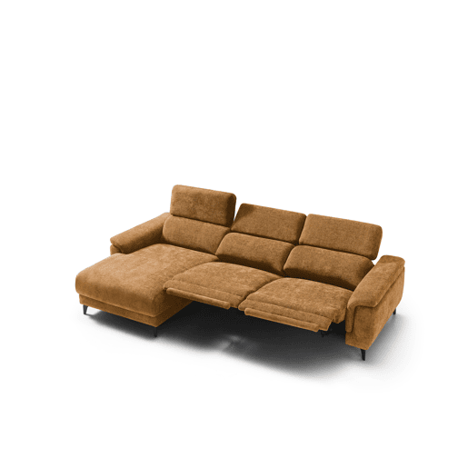 Chaise longue esquerda relax elétrico EOS cor mostarda
