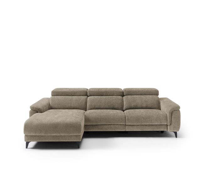 Chaise longue izquierda relax eléctrica eos color beige