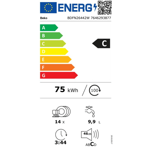 Máquina lavar loiça BEKO BDFN26442W 14 conjuntos