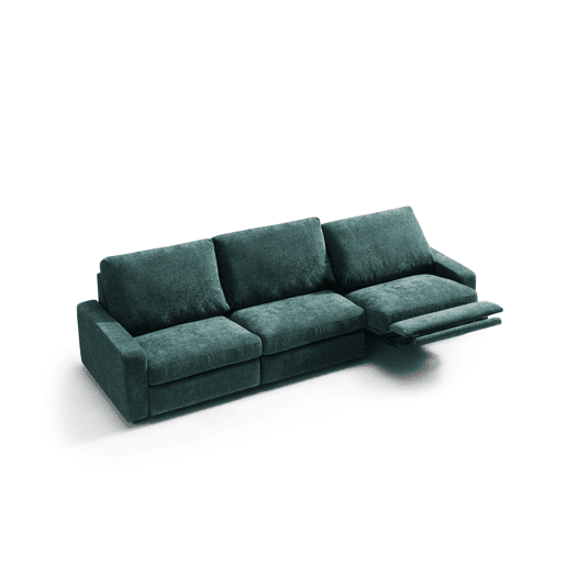 Sofá relax elétrico XL GOPER 4 lugares cor azul Sofá relax elétrico XL GOPER 4 lugares cor azul