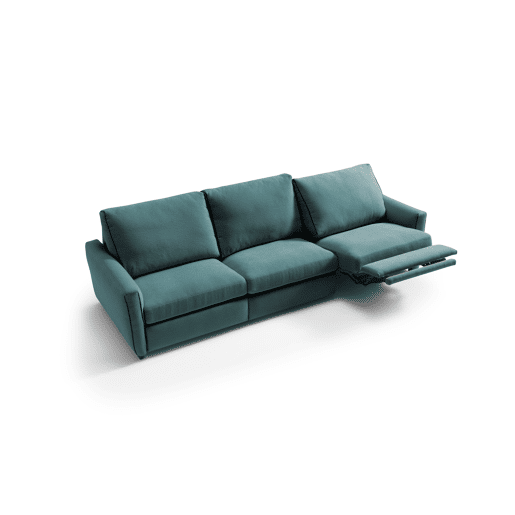 Sofá relax elétrico XL GOPER 4 lugares cor azul