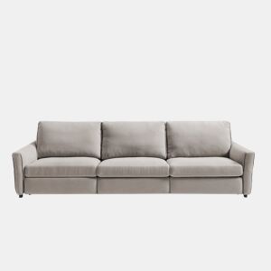 Sofá relax elétrico XL GOPER 4 lugares cor cinza claro