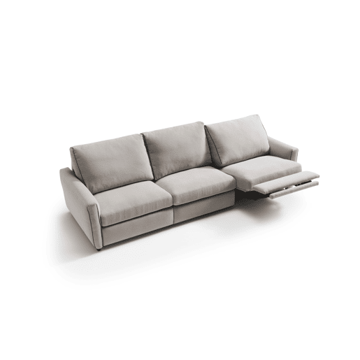 Sofá relax elétrico XL GOPER 4 lugares cor cinza claro