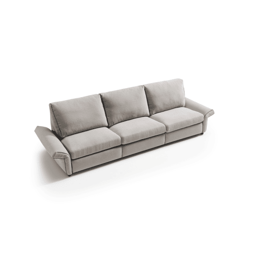 Sofá relax elétrico XL GOPER 4 lugares cor cinza claro