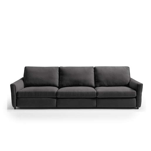 Sofá relax elétrico XL GOPER 4 lugares cor cinza escuro