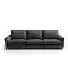 Sofá relax elétrico XL GOPER 4 lugares cor cinza escuro