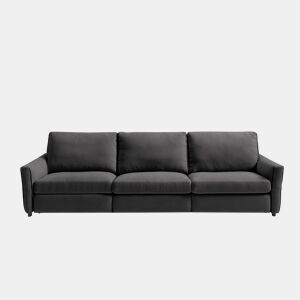 Sofá relax elétrico XL GOPER 4 lugares cor cinza escuro