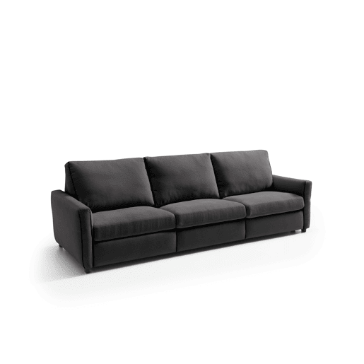 Sofá relax elétrico XL GOPER 4 lugares cor cinza escuro