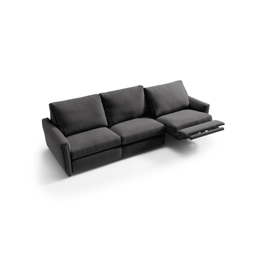 Sofá relax elétrico XL GOPER 4 lugares cor cinza escuro