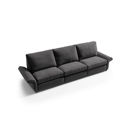 Sofá relax elétrico XL GOPER 4 lugares cor cinza escuro