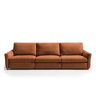 Sofá relax elétrico XL GOPER 4 lugares cor terracota