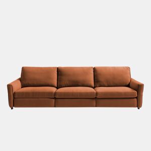 Sofá relax elétrico XL GOPER 4 lugares cor terracota