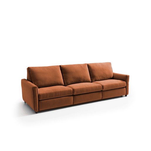 Sofá relax elétrico XL GOPER 4 lugares cor terracota