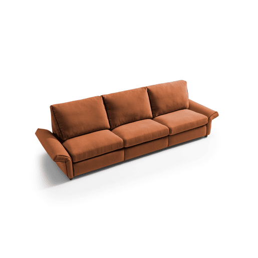 Sofá relax elétrico XL GOPER 4 lugares cor terracota