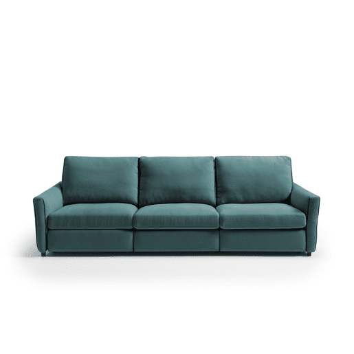 Sofá 4 lugares com relax elétrico GOPER cor azul Sofá 4 lugares com relax elétrico GOPER cor azul