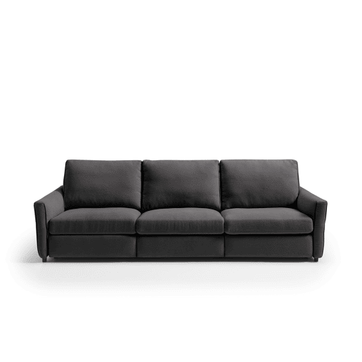 Sofá 4 lugares com relax elétrico GOPER cor cinza escuro