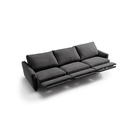 Sofá 4 lugares com relax elétrico GOPER cor cinza escuro