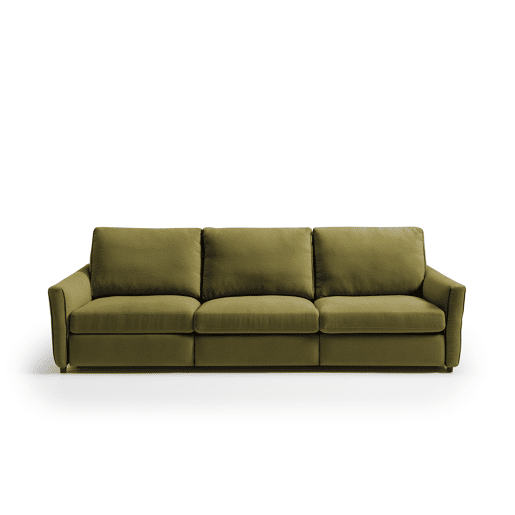 Sofá 4 lugares com relax elétrico GOPER cor verde
