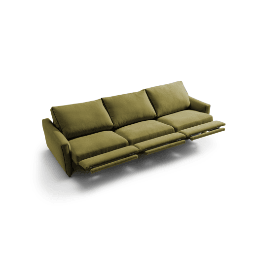Sofá 4 lugares com relax elétrico GOPER cor verde