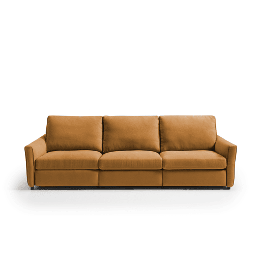 Sofá 4 lugares com relax elétrico GOPER cor mostarda Sofá 4 lugares com relax elétrico GOPER cor mostarda