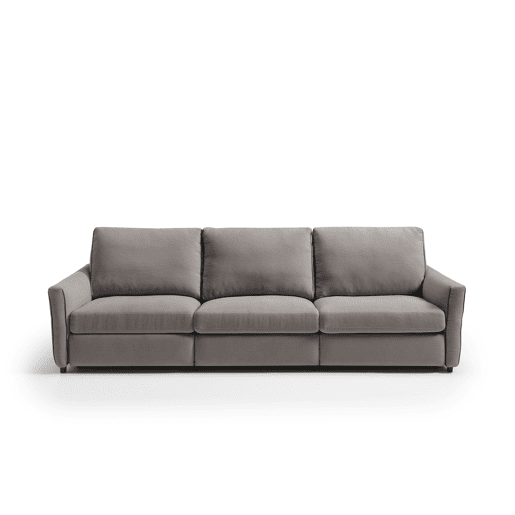 Sofá 4 lugares com relax elétrico GOPER cor cinza