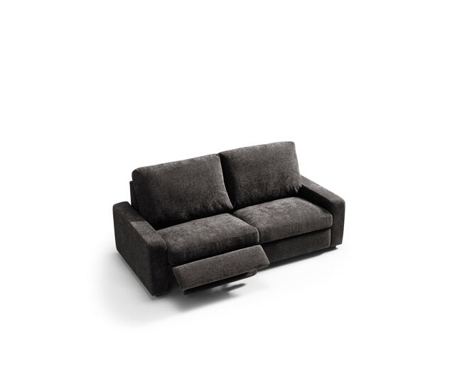 Sofá 3 plazas relax eléctrico goper color gris oscuro