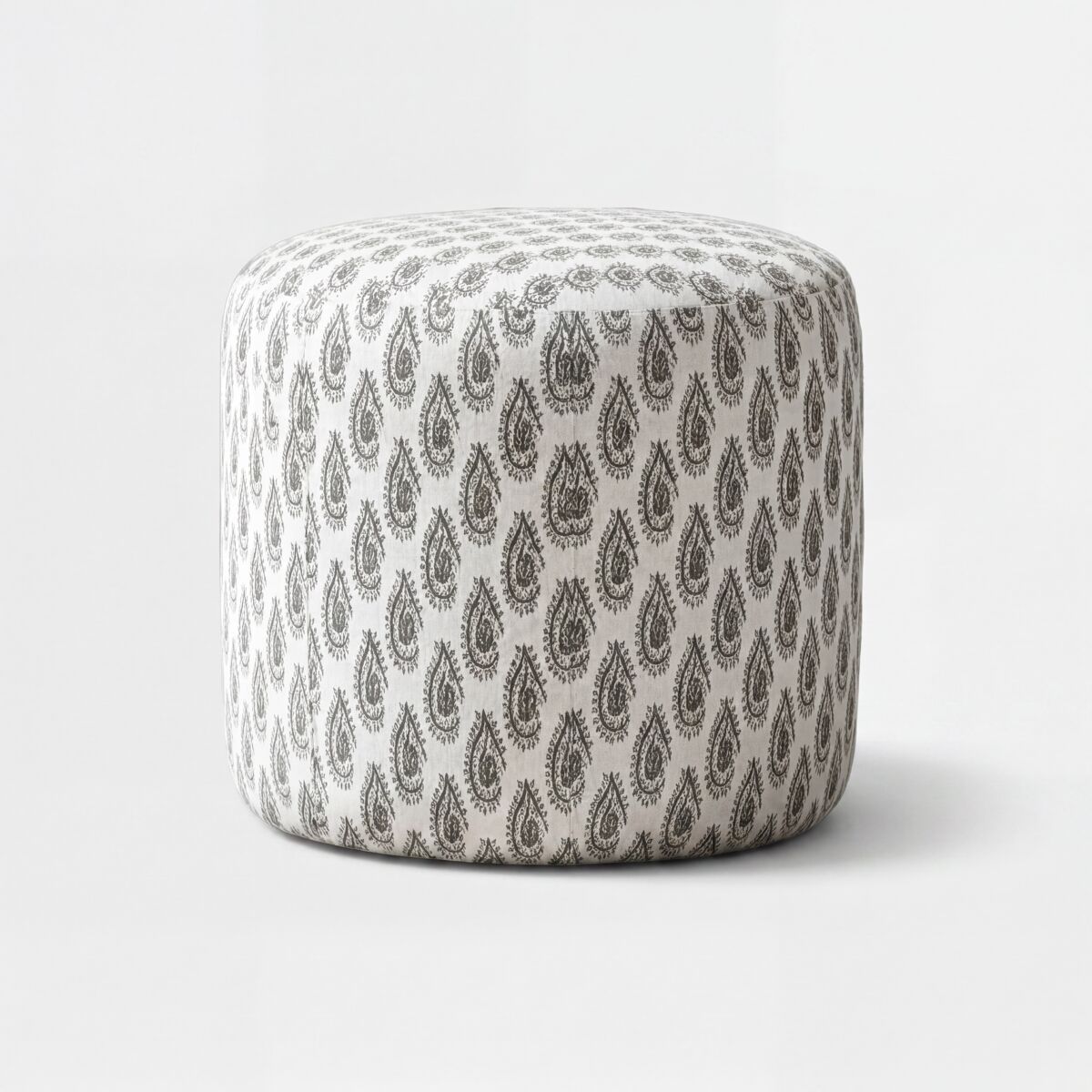 Puff JAIPUR algodón 45x40x40cm color gris