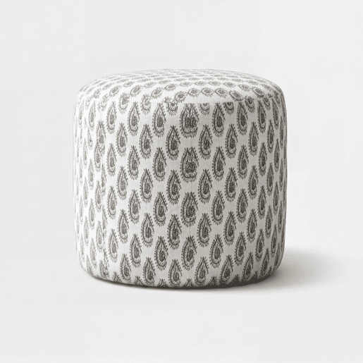 Puff JAIPUR em algodão 45x40x40cm cinza Puff JAIPUR em algodão 45x40x40cm cinza