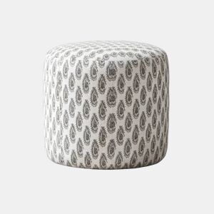 Puff JAIPUR em algodão 45x40x40cm cinza