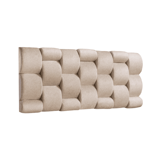 Cabeceira ATELIER 160x70x12cm em pele de borrego bege