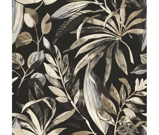 Papel pintado vinílico utopia negro 0,53x10 metros